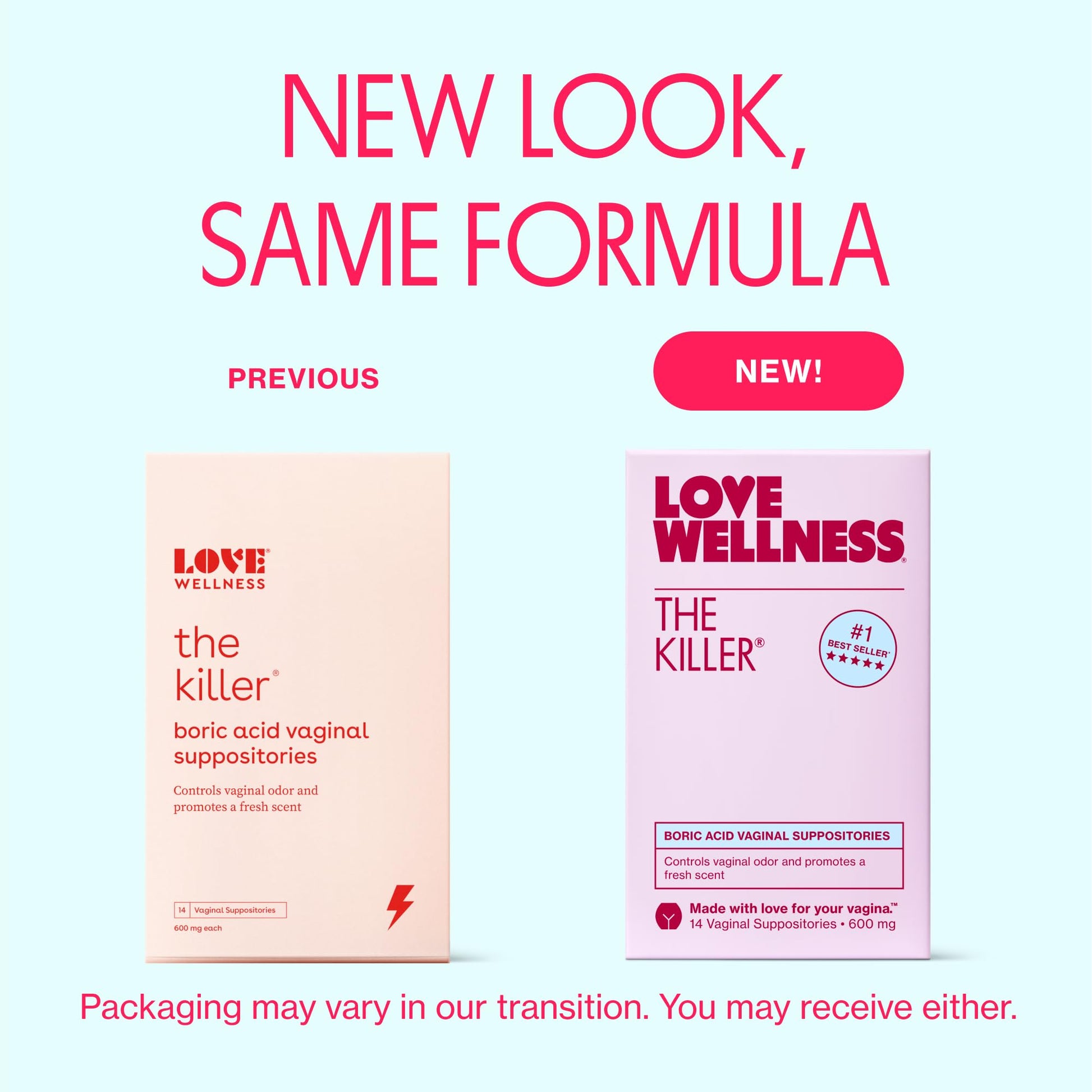 Love Wellness The Killer | 600mg Boric Acid Vaginal Suppositories | Balances pH & Supports Odor Control, a Healthy Vaginal Balance | Fast-Acting & Fragrance-Free | Gentle & Effective | 28 Ct Love Wellness buy supplements canada