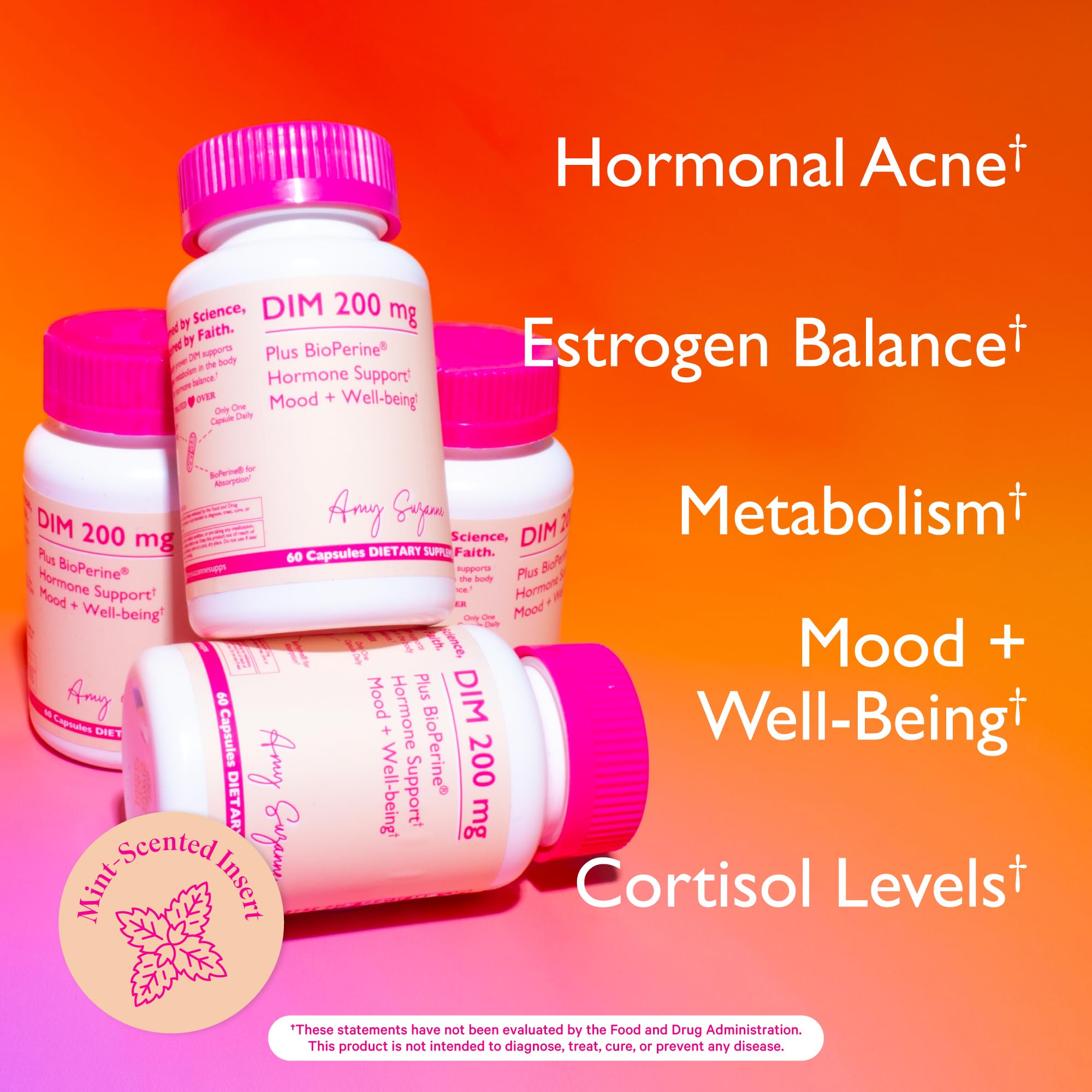 Amy Suzanne 200 DIM Supplement for Women - Estrogen Metabolism and Hormone Harmony for Menopause, Perimenopause & PMS Support - DIM Plus Bioperine for Mood Support - 60 Day Supply, Vegan Amy Suzanne buy supplements canada