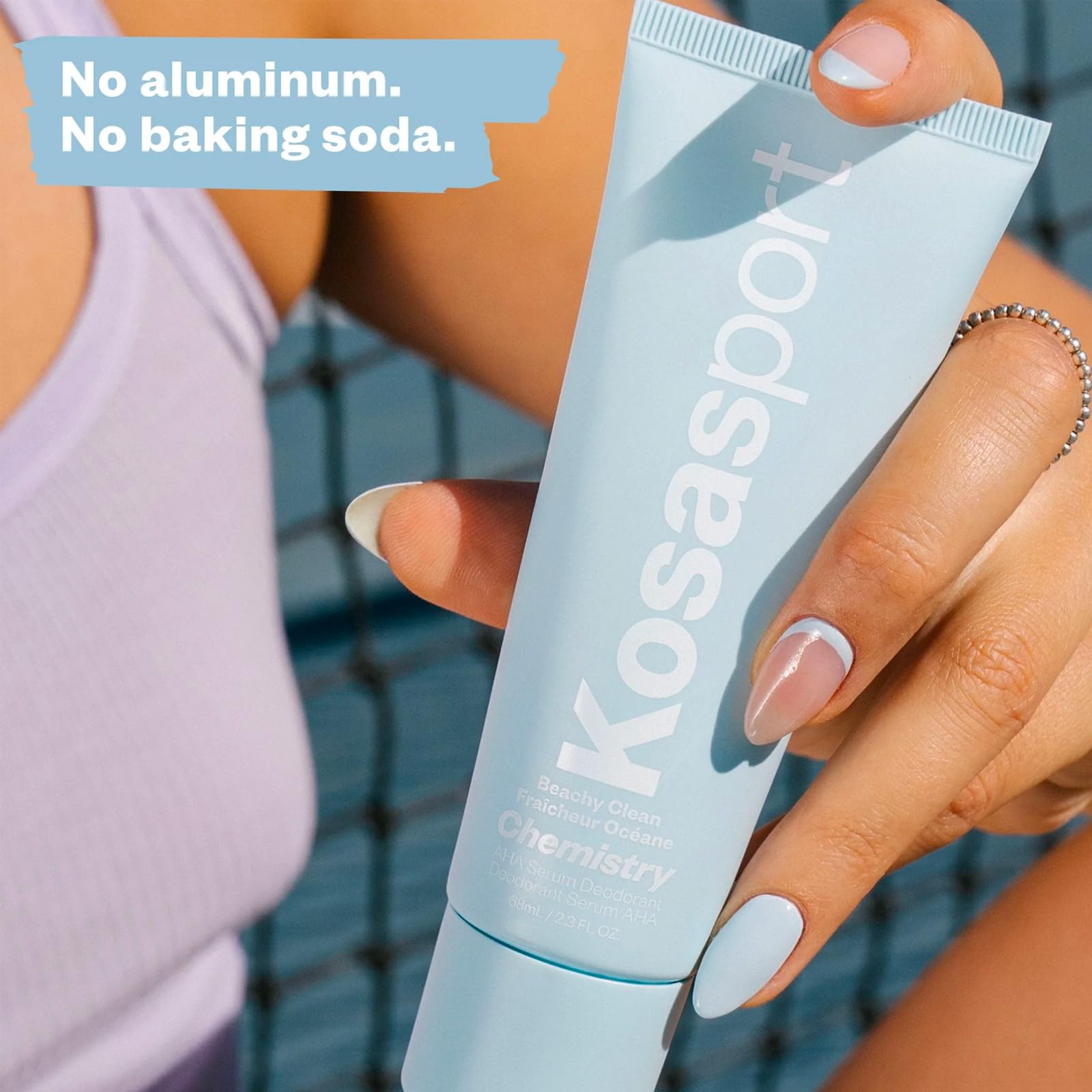 Kosas Chemistry Deodorant - Aluminium and Baking Soda Free + BO-Fighting AHA Serum that Exfoliates, Softens, and Nourishes the Skin, (Beachy Clean) Kosas buy supplements canada