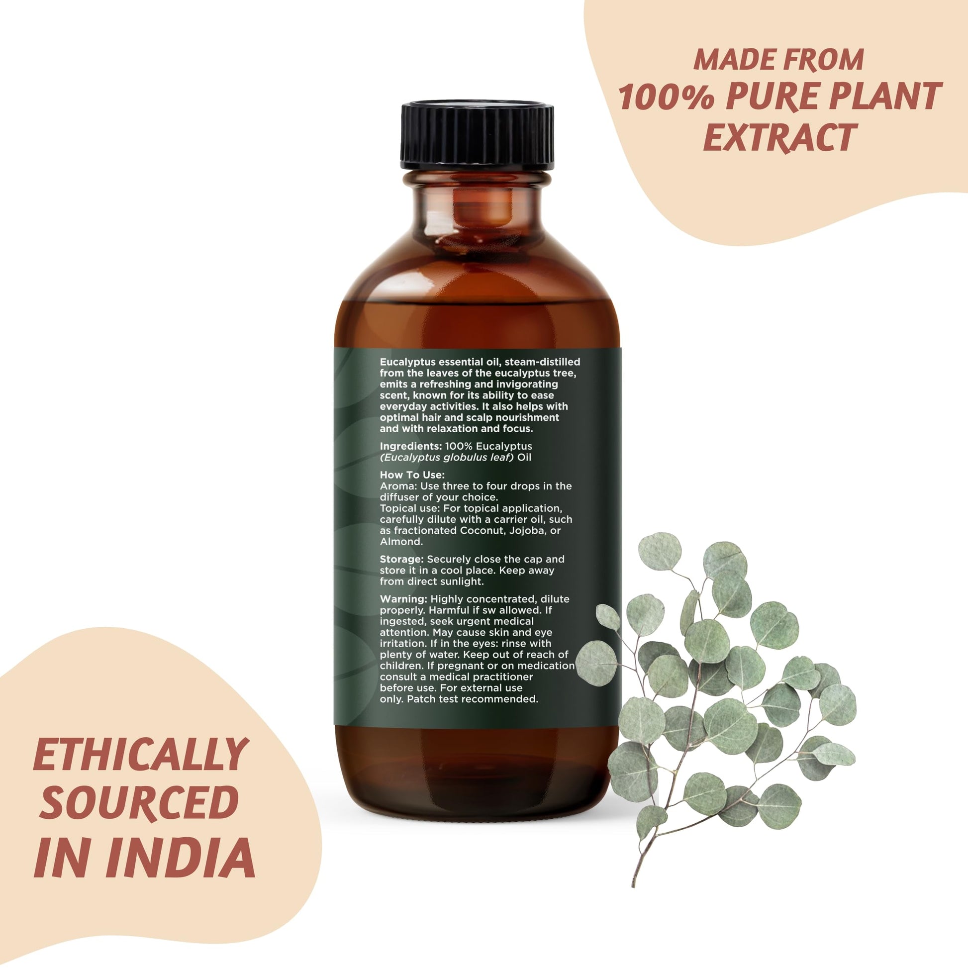 Folkulture Eucalyptus Essential Oil for Diffuser - 4 Fl Oz - 100% Pure, Natural and Undilluted Essential Oil Folkulture buy supplements canada