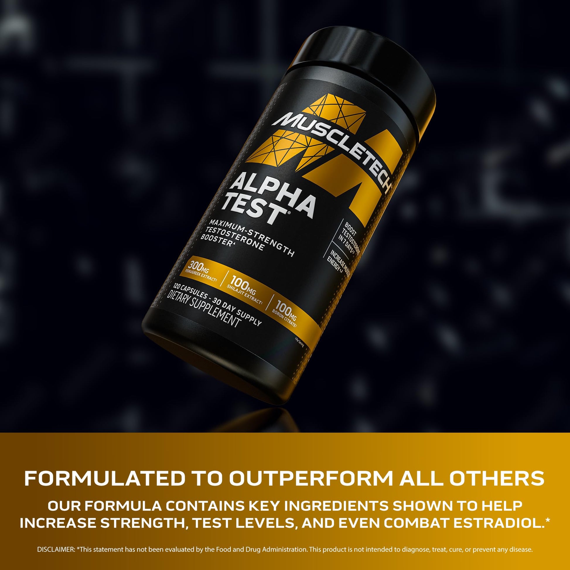 MuscleTech Testosterone Booster for Men, AlphaTest - T-Boost Mens Supplement with Tribulus Terrestris & Boron - Daily Male Gym Workout Supplements MuscleTech buy supplements canada