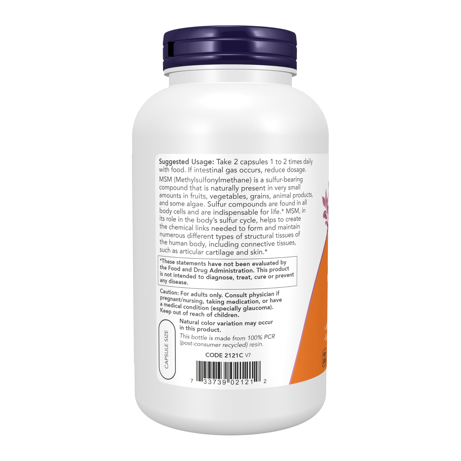 NOW Supplements, MSM (Methylsulfonylmethane) 1,000 mg, Joint Health*, 240 Veg Capsules NOW Foods buy supplements canada
