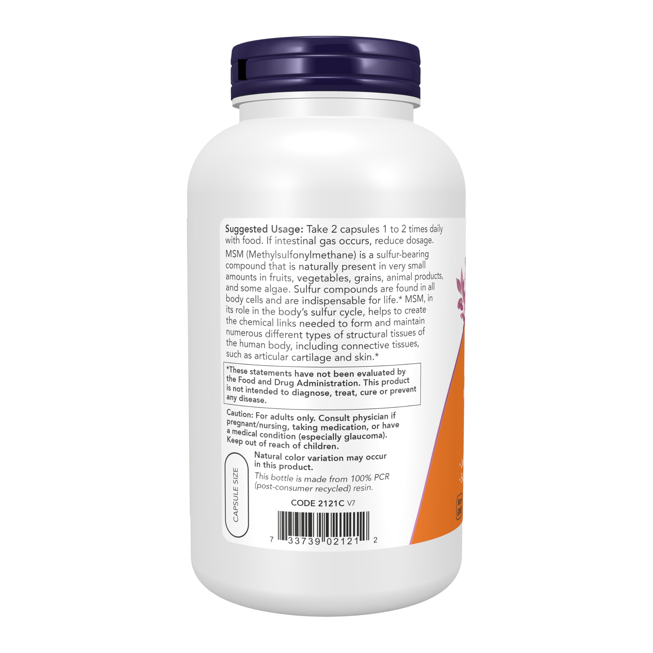 NOW Supplements, MSM (Methylsulfonylmethane) 1,000 mg, Joint Health*, 240 Veg Capsules NOW Foods buy supplements canada