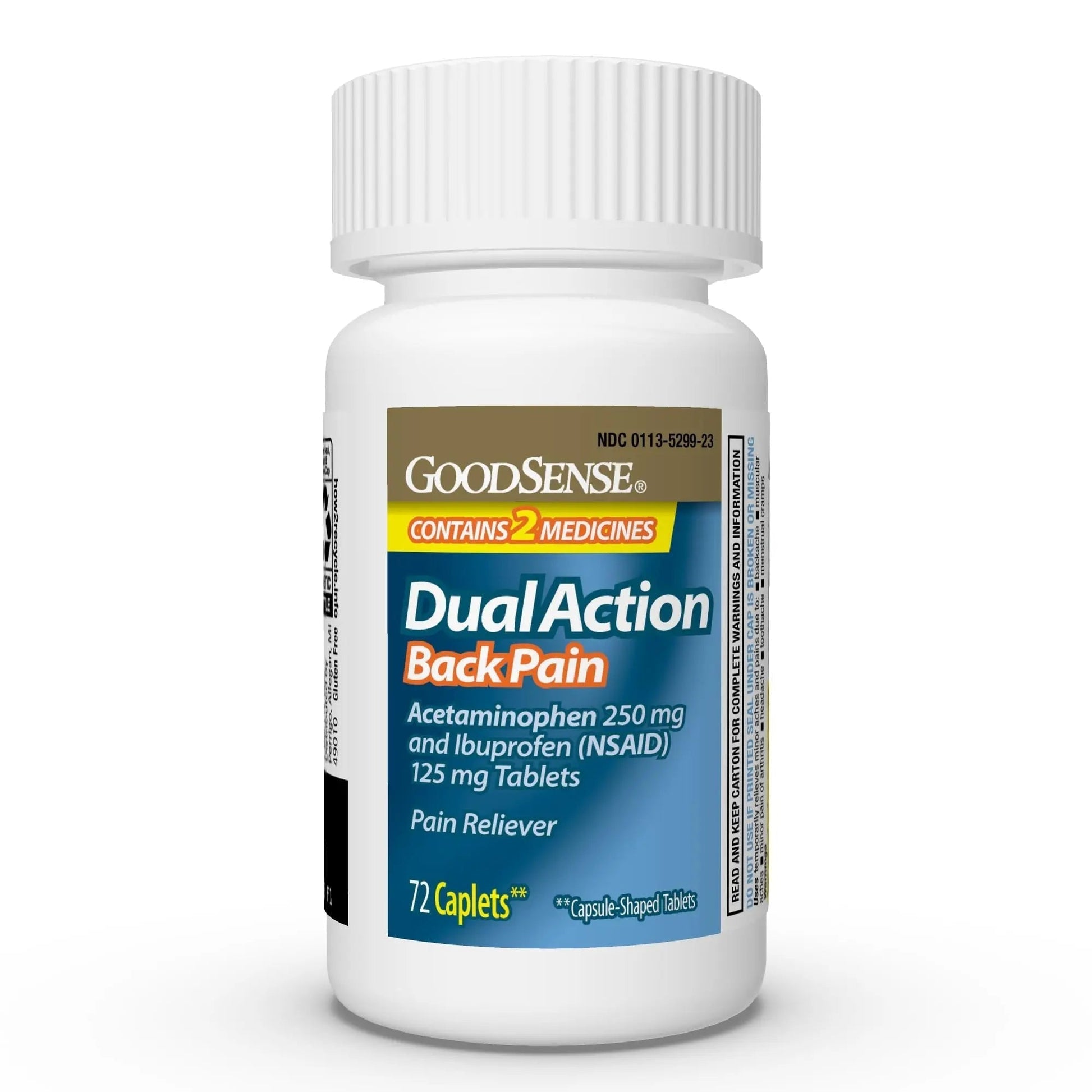 GoodSense Dual Action Acetaminophen and Ibuprofen (NSAID) Tablets, 250 mg/125 mg, Back Pain, 72 Count GoodSense buy supplements canada