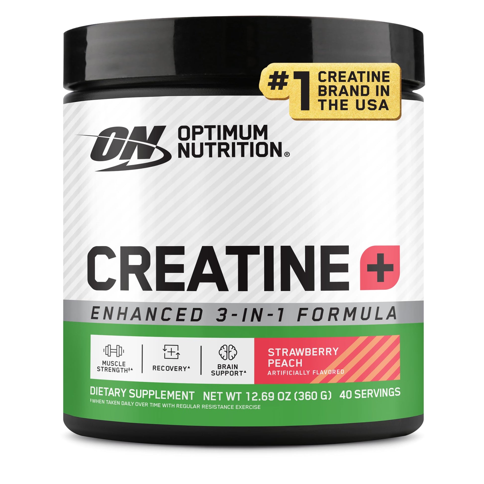 Optimum Nutrition Creatine Monohydrate Plus Powder, Strawberry Peach Flavored Creatine Performance Blend, with Electrolytes for Hydration, Added Vitamins Optimum Nutrition buy supplements canada