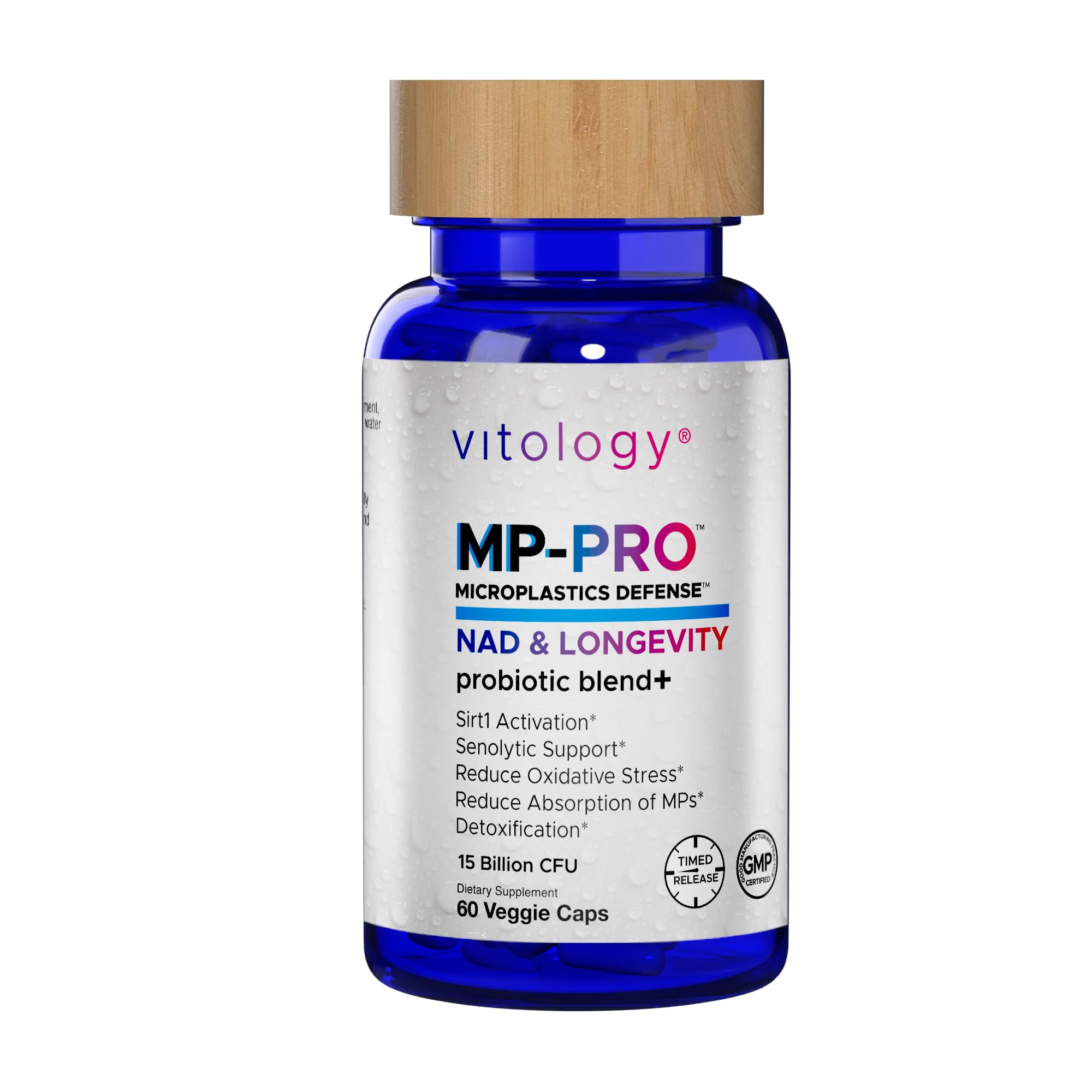 Vitology MP-PRO Microplastics Defense | 15 Billion CFU Probiotic + Antioxidant Blend | NMN, NAC, Glutathione, Resveratrol & Charcoal | Supports Cellular Detox, Longevity & Gut Health – 60 Capsules Vitology buy supplements canada
