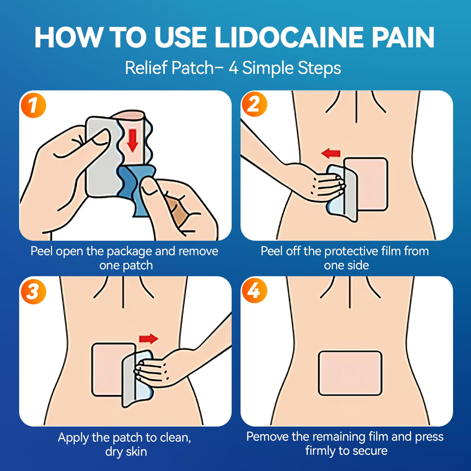 LOVPTFER 4% Lidocaine Pain Relief Patches – Maximum Strength Pain Patches, 12-Hour Long-Lasting Relief for Back, Neck, Shoulder & Joint Pain, Fast-Acting,–40 Count, 5.5” x 3.94” LOVPTFER buy supplements canada