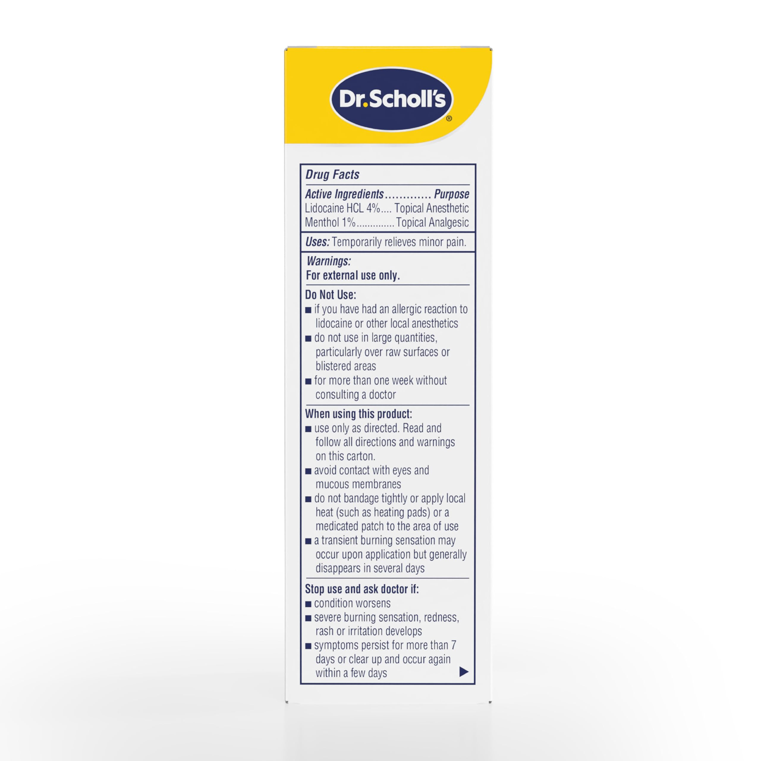 Dr. Scholl’s Clinical Strength 12-Hour Pain Relief Liquid Roll-On, 3 oz - 4% Lidocaine for Powerful Numbing, Instant Cooling Pain Relief with Menthol, Added Urea, Use on Hands, Feet, Neck, Back & Legs Dr. Scholl's buy supplements canada
