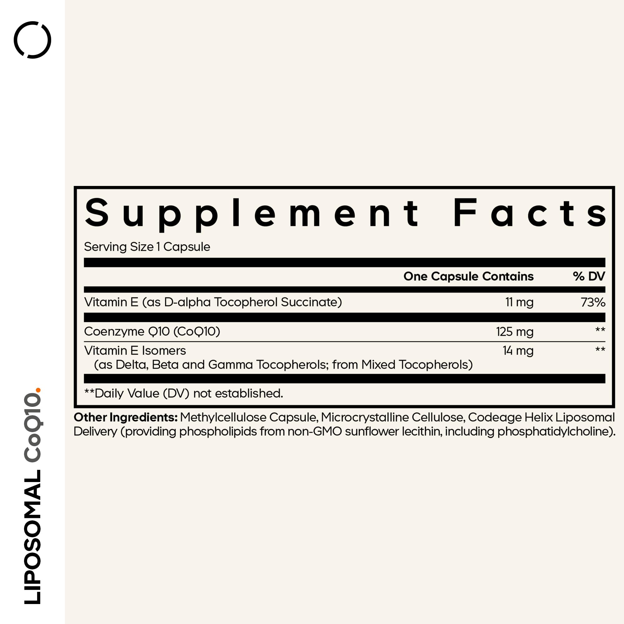Codeage Liposomal CoQ10 Supplement - 125 mg Coenzyme Q10 with Vitamin E Isomers Tocopherols - 2-Month Supply - 1 Capsule Per Serving - Liposomal Delivery - Vegan, Non-GMO, Gluten-Free - 60 Capsules Codeage buy supplements canada