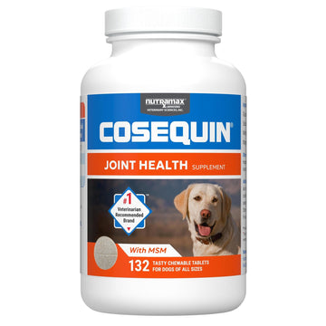 Nutramax Laboratories Cosequin Maximum Strength Joint Health Supplement for Dogs - With Glucosamine, Chondroitin, and MSM, 2 Pack, 264 Total Chewable Tablets Nutramax Laboratories buy supplements canada