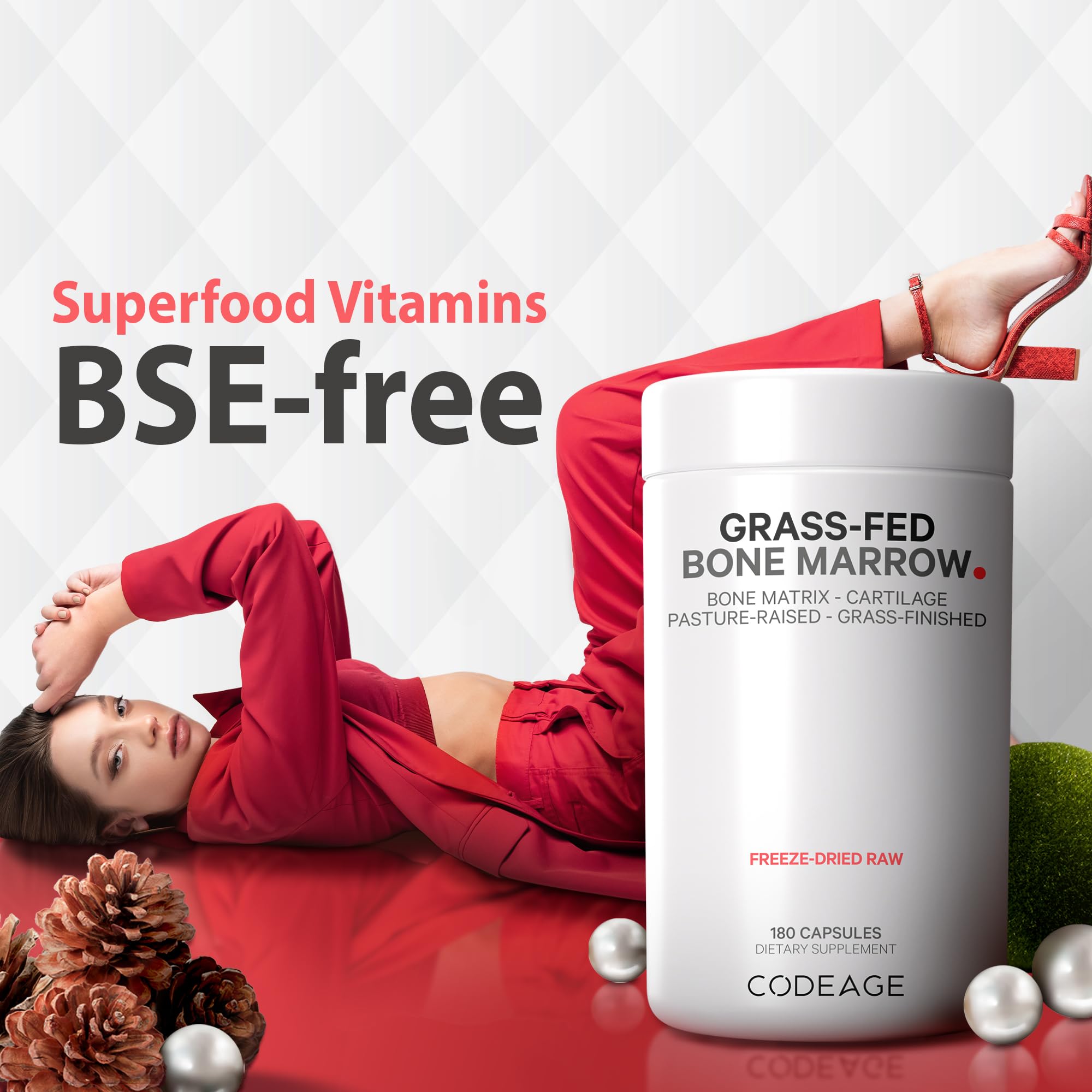 Codeage Grass Fed Bone Marrow, Full Spectrum Whole Bone Extract Codeage buy supplements canada