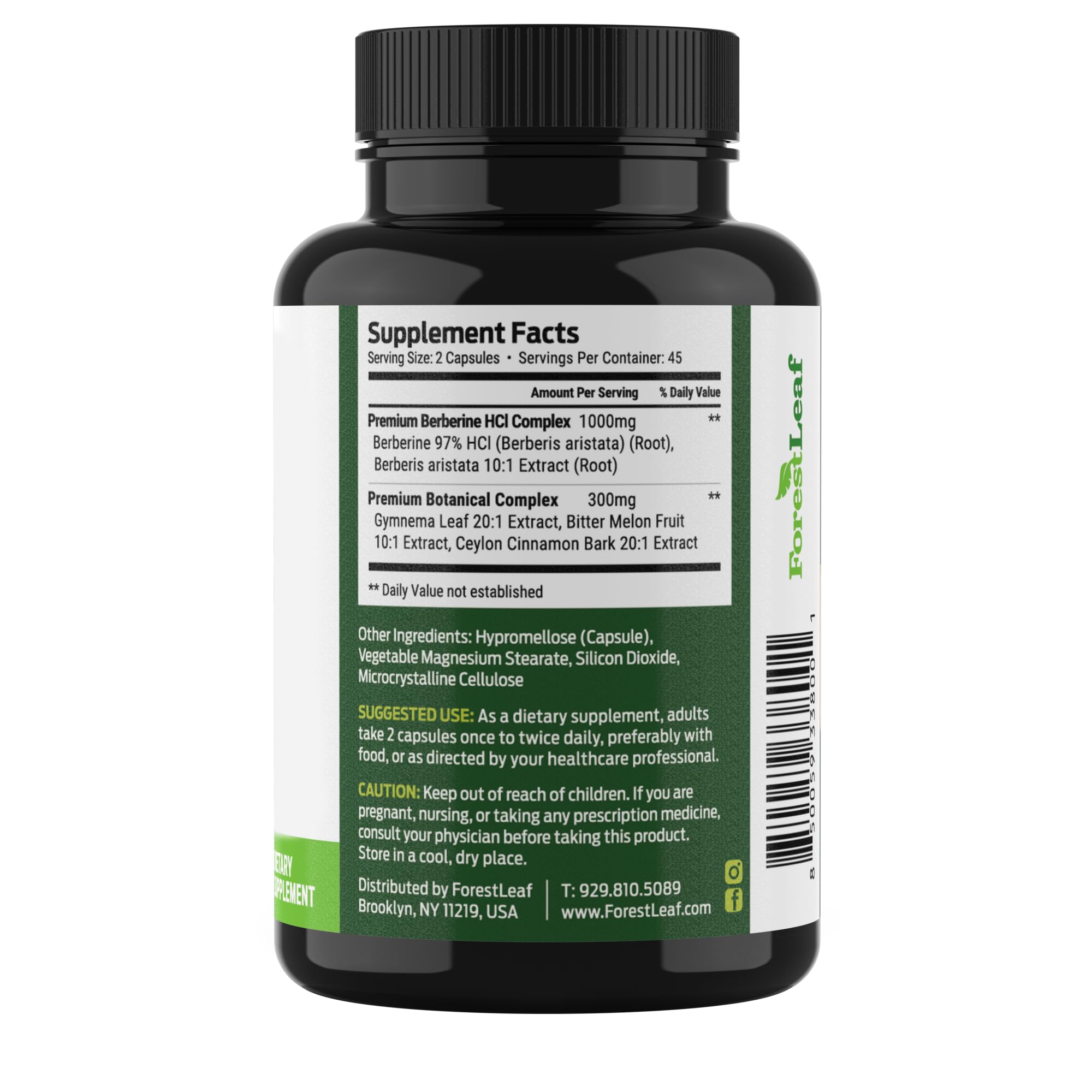 ForestLeaf Berberine Supplement - 1300mg per Serving - Ultra High Potency Berberine HCl with Ceylon Cinnamon, Bitter Melon & Gymnema ForestLeaf buy supplements canada