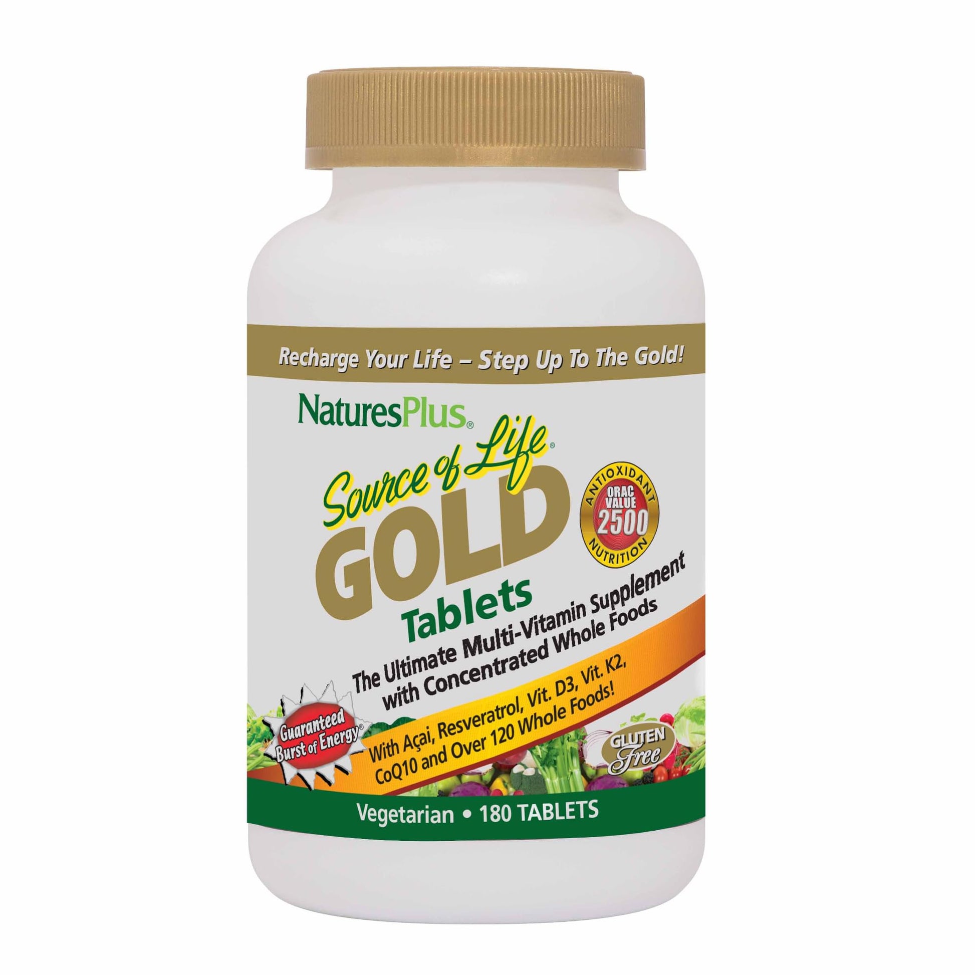Natures Plus Source of Life Gold Multivitamin - 180 Tablets - Blood Support, Bone Support, Healthy Immune System NaturesPlus buy supplements canada
