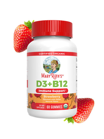 MARYRUTH'S Organic Vitamin D3 + B12 Gummies for Ages 4+ | Bone Health | Immune Support | Energy Metabolism | Cognitive Function | Vegan | Non-GMO MARYRUTH'S buy supplements canada