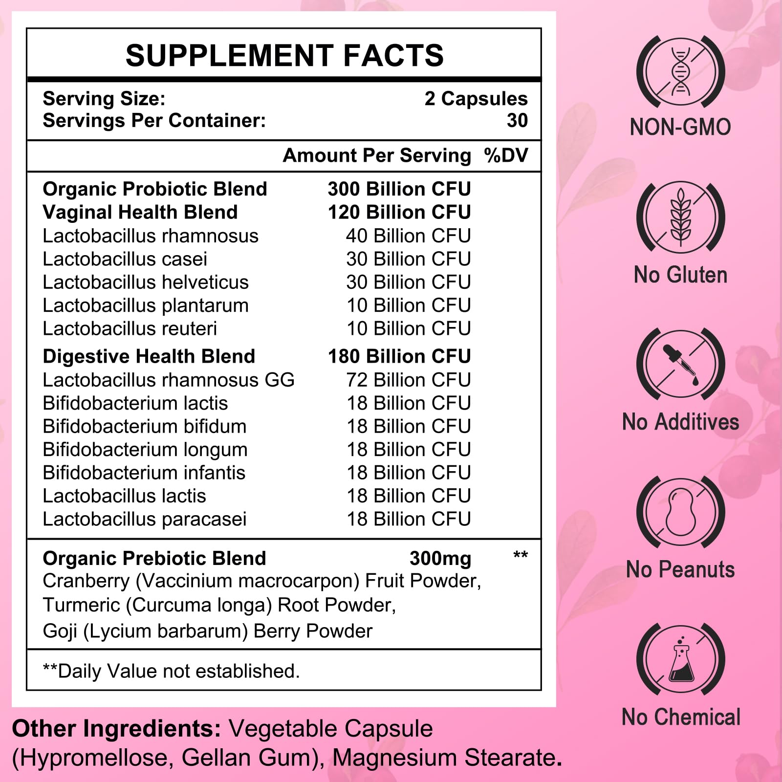 300 Billion CFUs Probiotics for Women,12 Strains Probiotics with Prebiotic Cranberry Heafetine buy supplements canada