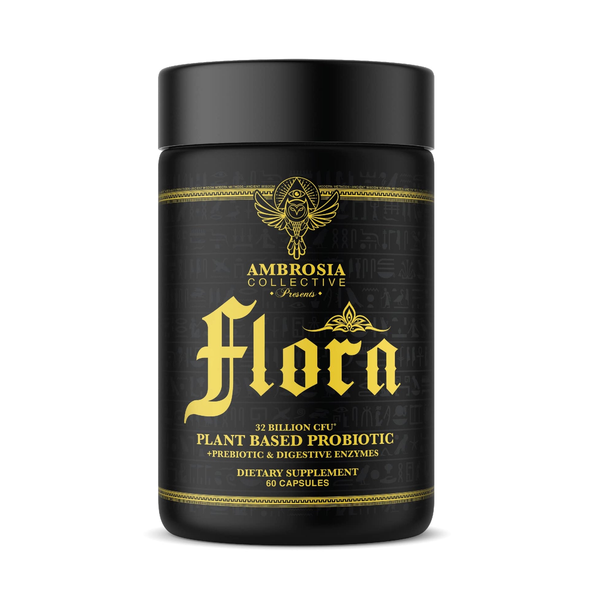 Ambrosia Flora Digestive Enzymes with Probiotics & Prebiotics | 32 Billion CFU Gut Health Supplement | Plant Based, Vegan Probiotic | 60 Veggie Capsules (30 Servings) Ambrosia buy supplements canada