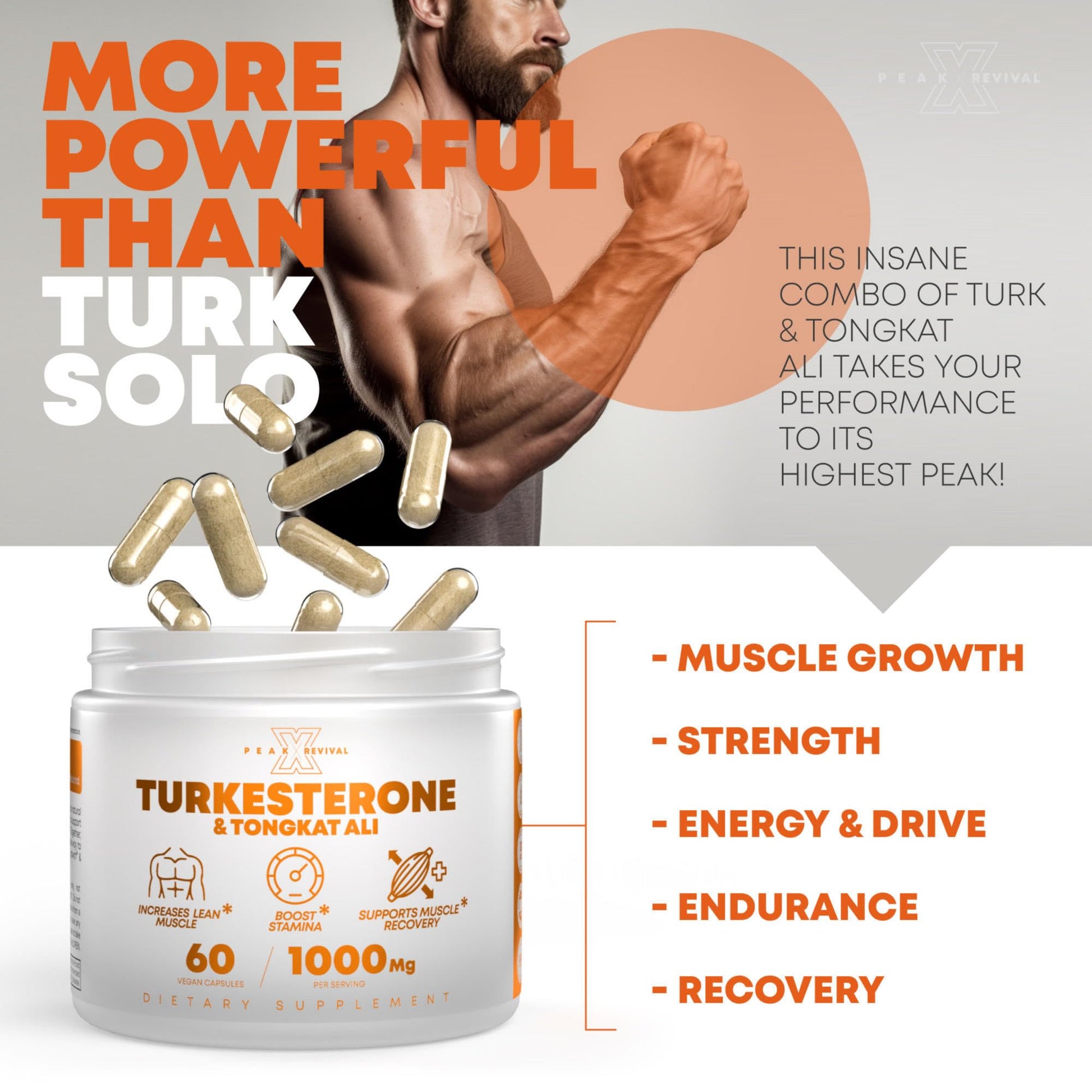 Peak Revival-X Turkesterone & Tongkat Ali 1000mg Supplement - 500mg Peak Revival-X buy supplements canada
