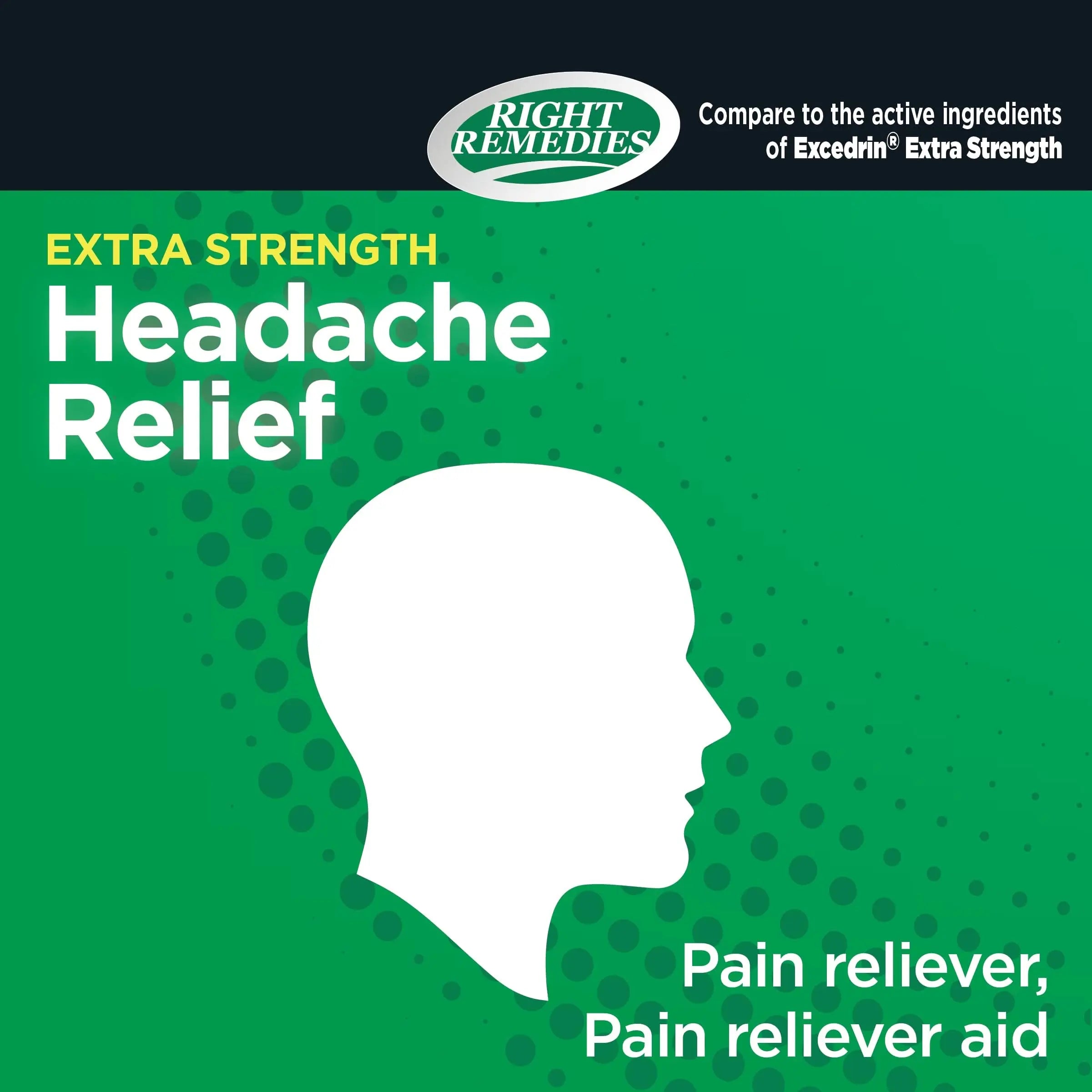 RIGHT REMEDIES Extra Strength Headache Relief with Acetaminophen, Aspirin (NSAID) & Caffeine, (300 caplets), Back & Body Pain Relief, Compare to The Active Ingredients in Excedrin® Extra Strength RIGHT REMEDIES buy supplements canada