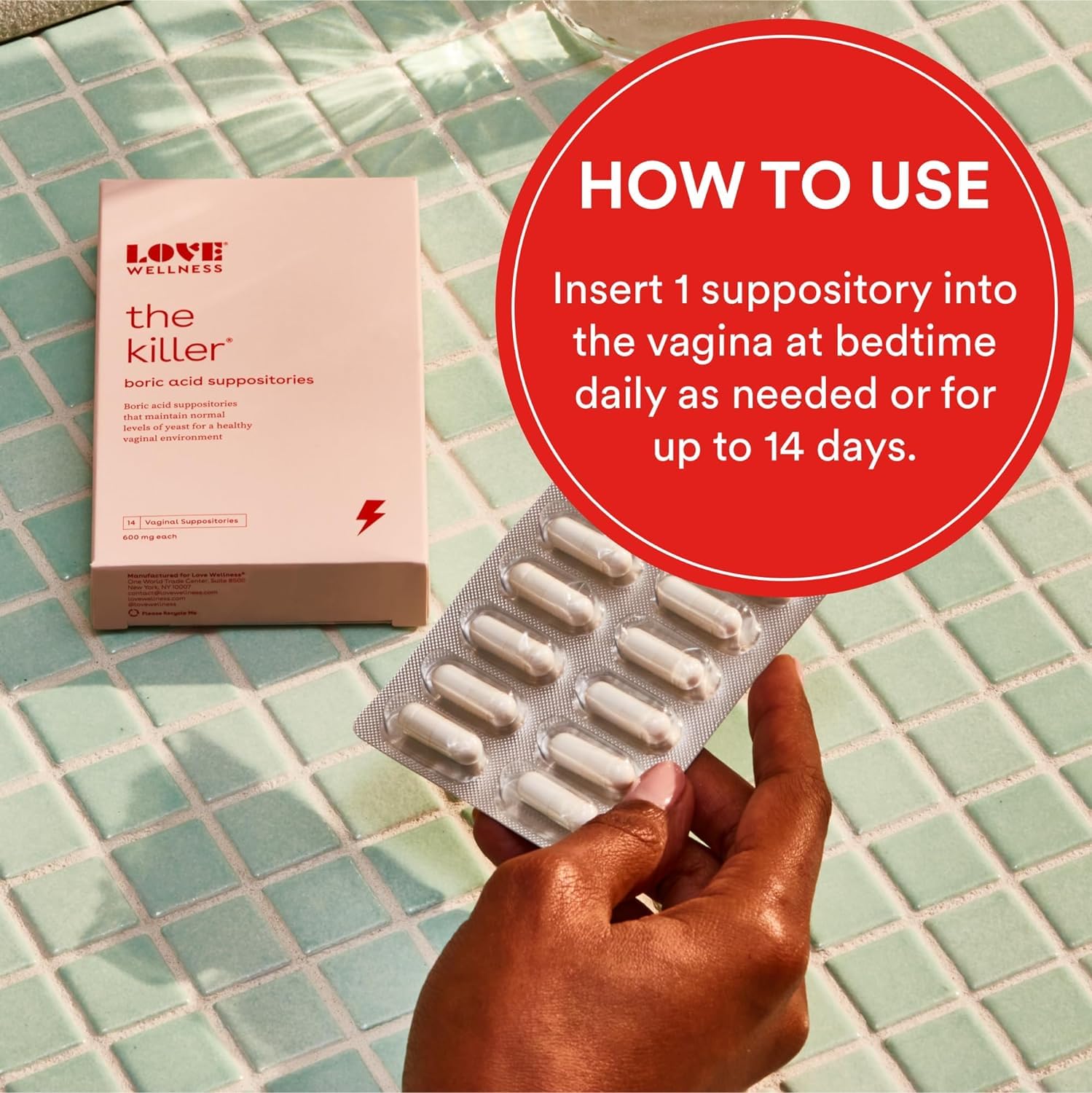 Love Wellness Good Girl Probiotics & The Killer | Vaginal pH Balance Supplement & Boric Acid Suppositories Love Wellness buy supplements canada