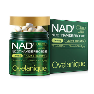 Ovelanique NAD Supplement with Nicotinamide Riboside & Resveratrol |NMNH Supplement Alternative| NAD+ Complex with Quercetin Phytosome & CoQ10 | Liposomal Delivery,120 Capsules(Packaging May Vary) Ovelanique buy supplements canada