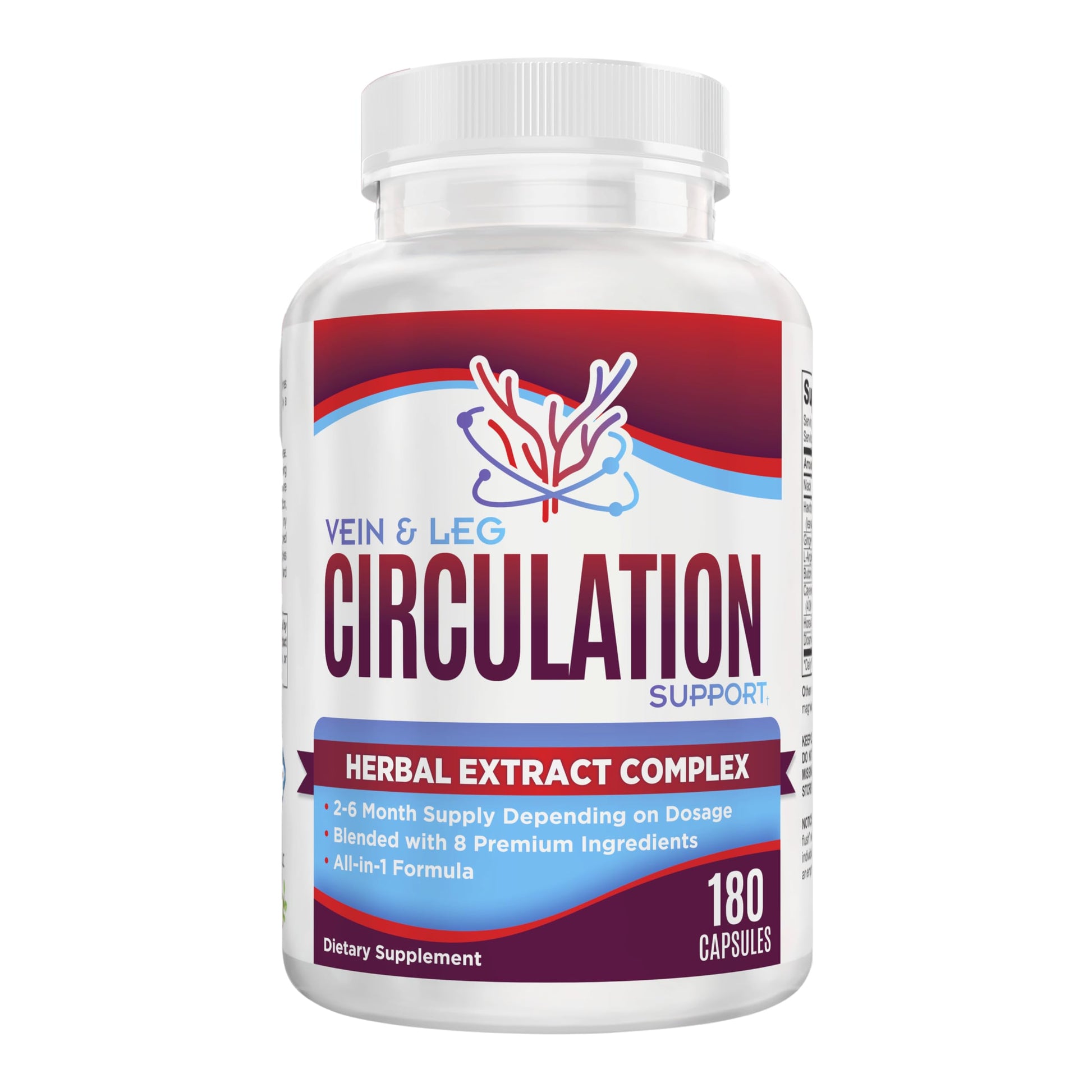 Vein & Leg Circulation (2-Month) Support Supplement with 8 Active Ingredients in 1 Formula | Leg + Vein | Blood Circulation Support Supplements | 60-Day Bulk Supply | 180 Capsules Elevate Recovery Supplements buy supplements canada