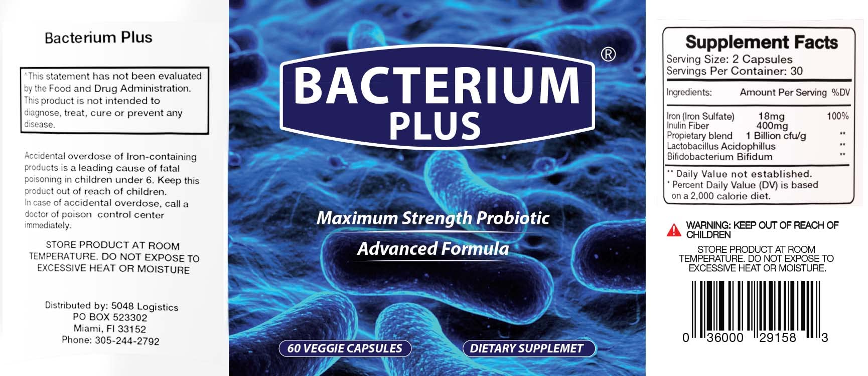 Bacterium Plus - Maximum Strength Probiotics - Probiotic Blend to Improve Instestinal Health, 100% Natural Digestive Supplement - 60 Capsules BACTERIUM PLUS buy supplements canada
