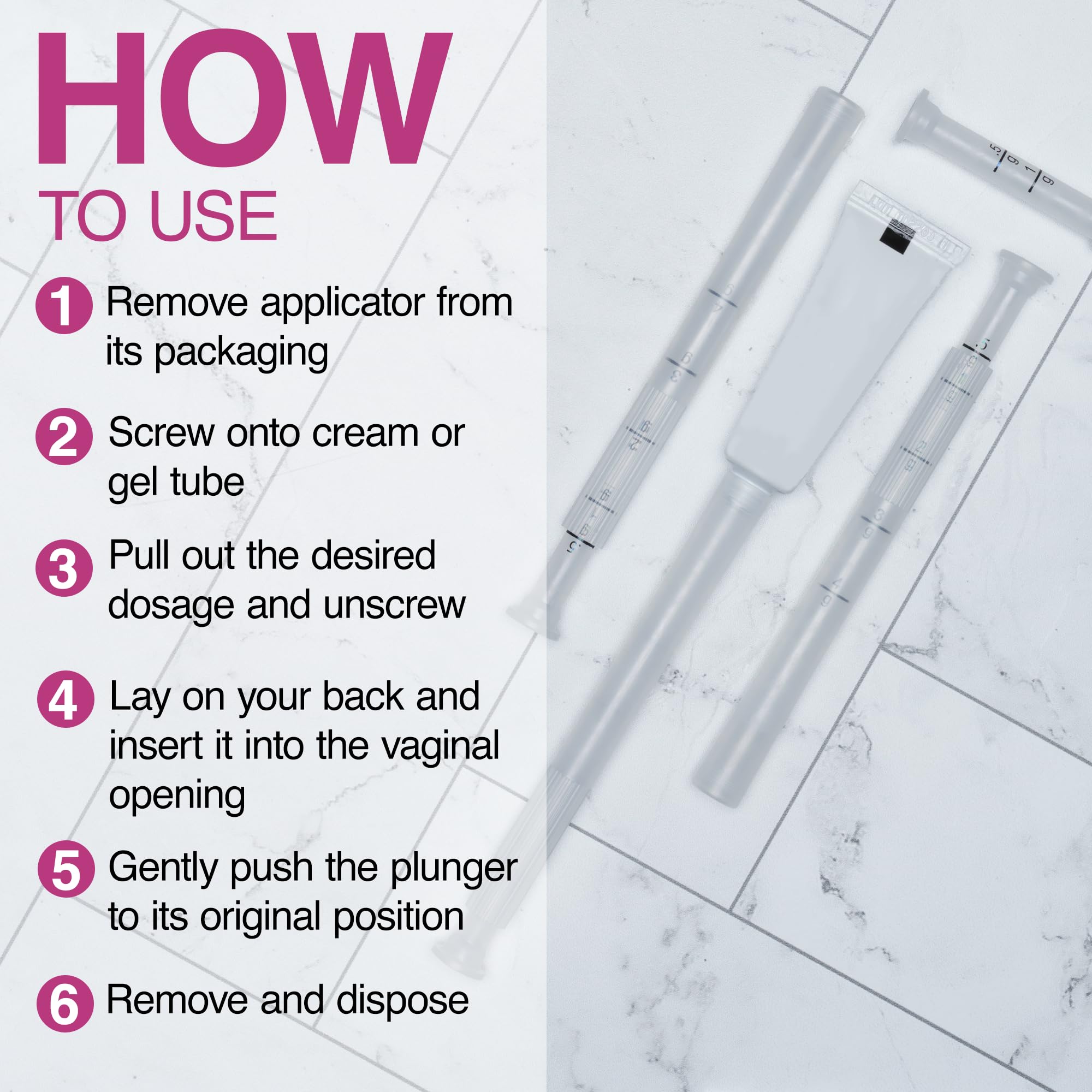Flextiva Disposable Plastic Vaginal Cream Applicators - Threaded End to Fit OTC Gel or Cream Products Flextiva buy supplements canada