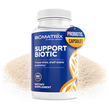BioMatrix Saccharomyces boulardii Probiotic Supplement w/L. paracasei, L. rhamnosus, Bifidobacterium, Acidophilus – Prebiotic Complement – Temp-Stable, 30-60 Day Supply BioMatrix buy supplements canada