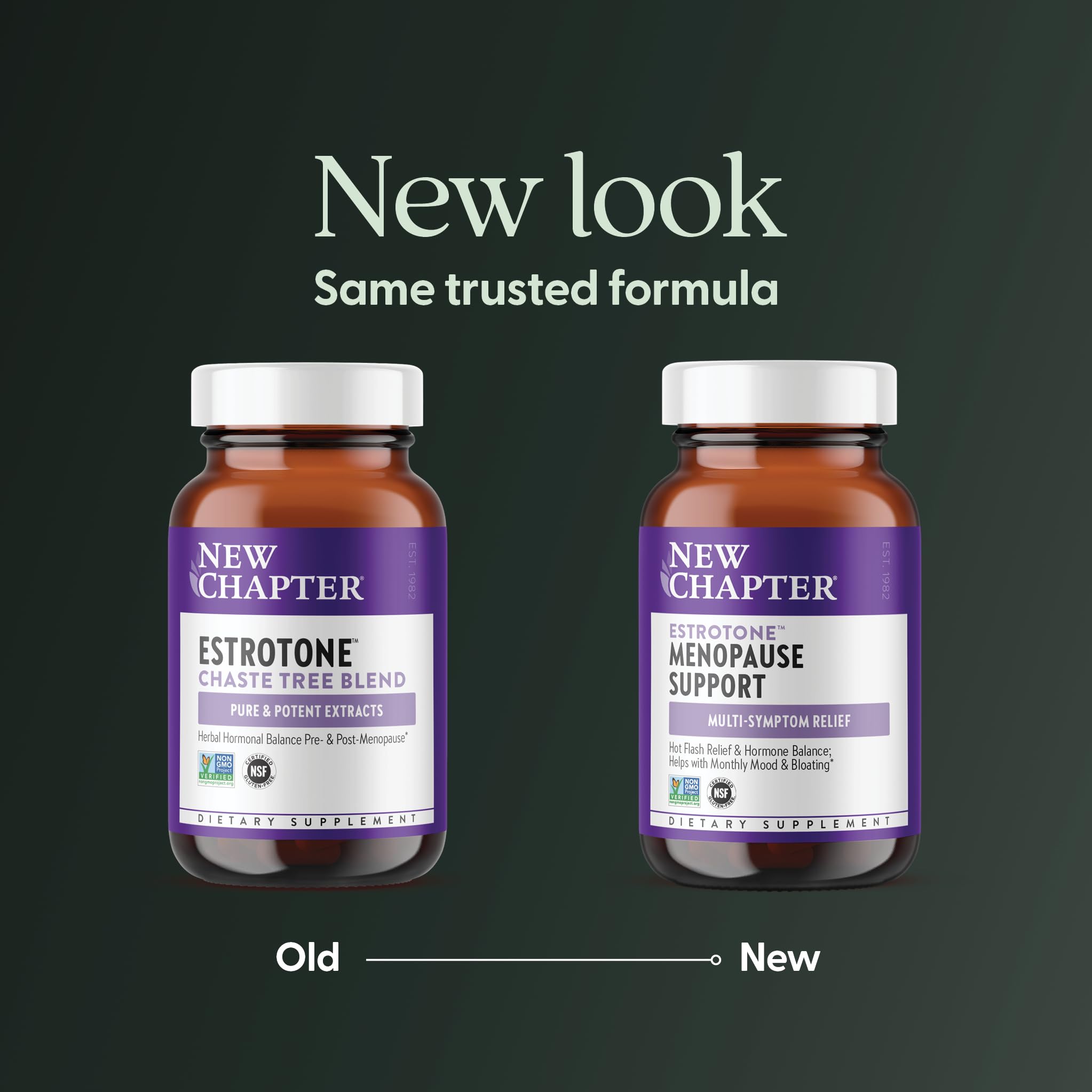 New Chapter Menopause Supplement - Estrotone Herbal Hormone Balance for Women in Perimenopause, with Black Cohosh for Hot Flash Relief & to Reduce Night Sweats + Vitex, No Added Hormones - 30 ct New Chapter buy supplements canada