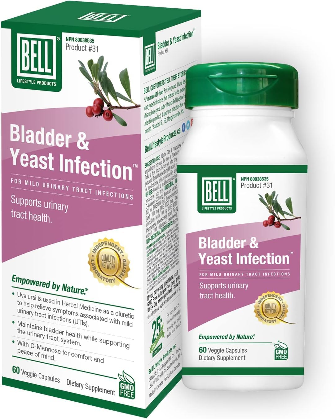 Bell Lifestyle Products Bladder Health and Yeast Balance - 60 Capsules Bell buy supplements canada