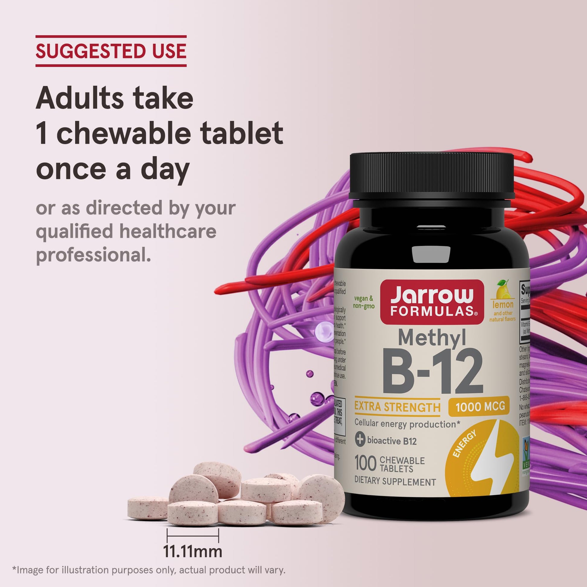 Jarrow Formulas Methyl Vitamin B-12 1000 mcg, 100 Chewable Tablets, Lemon Flavored- Bioactive B12 Vitamin - Supports Cellular Energy Production Jarrow Formulas buy supplements canada
