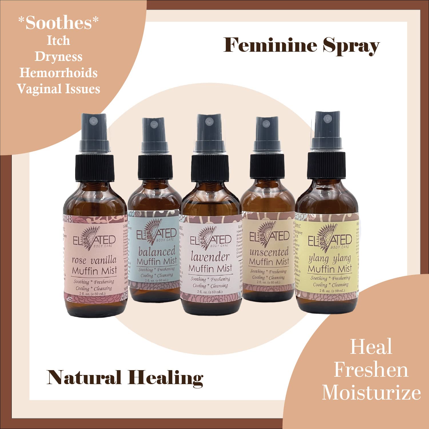 ELEVATED Muffin Mist – Organic Natural Feminine Spray| 5 Scents | Yoni Oil | Vegan | Herbal Infused Oil Taylors buy supplements canada