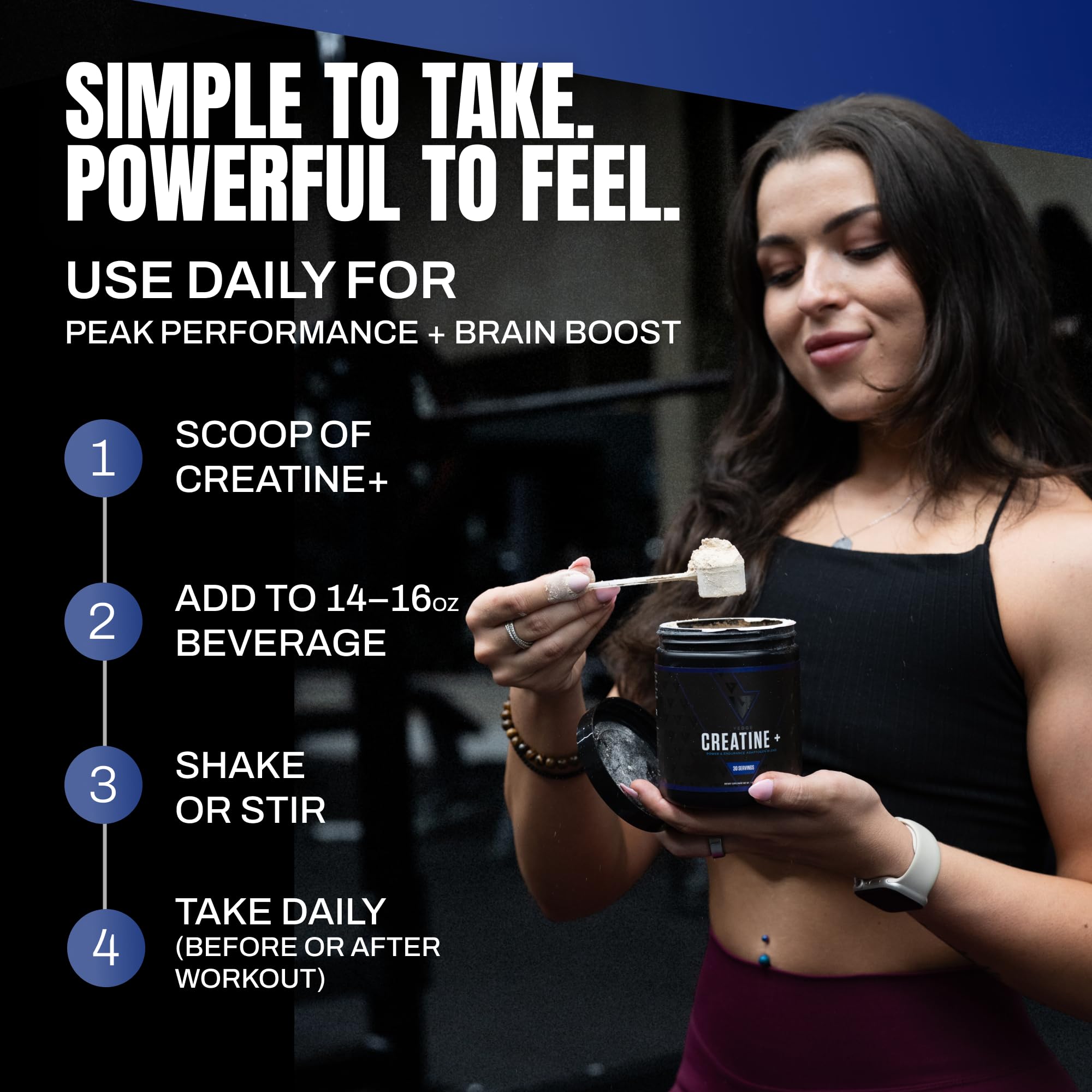 VEDGE Nutrition Creatine + | Vegan Plant-Based Creatine Monohydrate Powder | Energy, Performance & Function | Ergogenic Aids for Athletes | Unflavored, 30 Servings VEDGE buy supplements canada