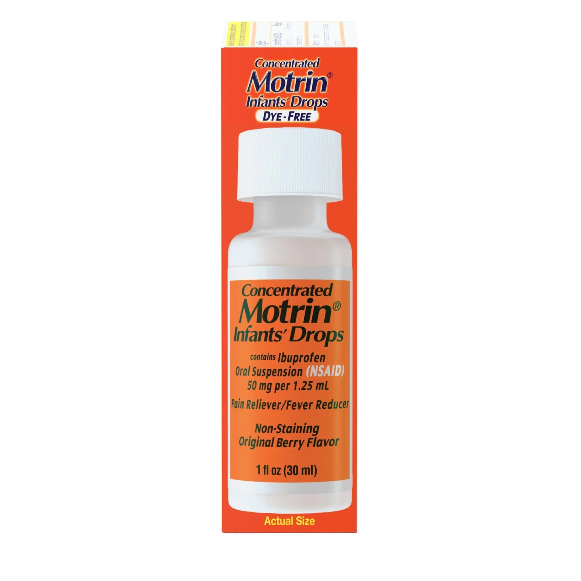 Motrin Infants Infant Ibuprofen Oral Suspension Concentrated Drops, NSAID Fever Reducer & Pain Reliever for Babies, Dye Free, Alcohol-Free, Berry Flavor, Includes Enclosed Syringe, 1 fl. oz Infants' Motrin buy supplements canada
