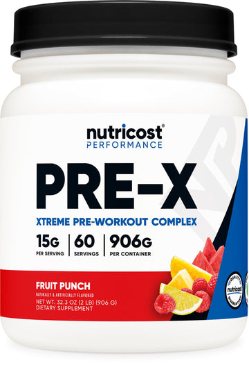 Nutricost Pre-X Xtreme Pre-Workout Complex Powder, Fruit Punch, 60 Servings, Vegetarian Nutricost buy supplements canada