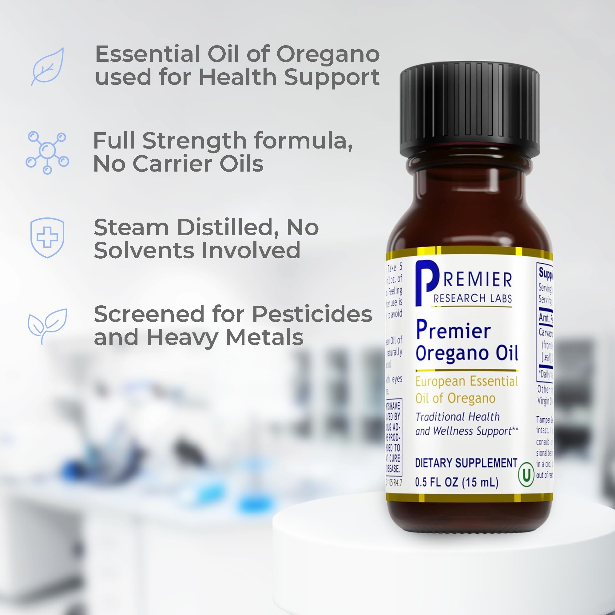 Premier Research Labs Premier Oregano Oil - Oil of Oregano Drops with Carvacrol, Edible Oregano Essential Oil Supplement for Immune & Gut Health - 0.5 Fl Oz Premier Research Labs buy supplements canada