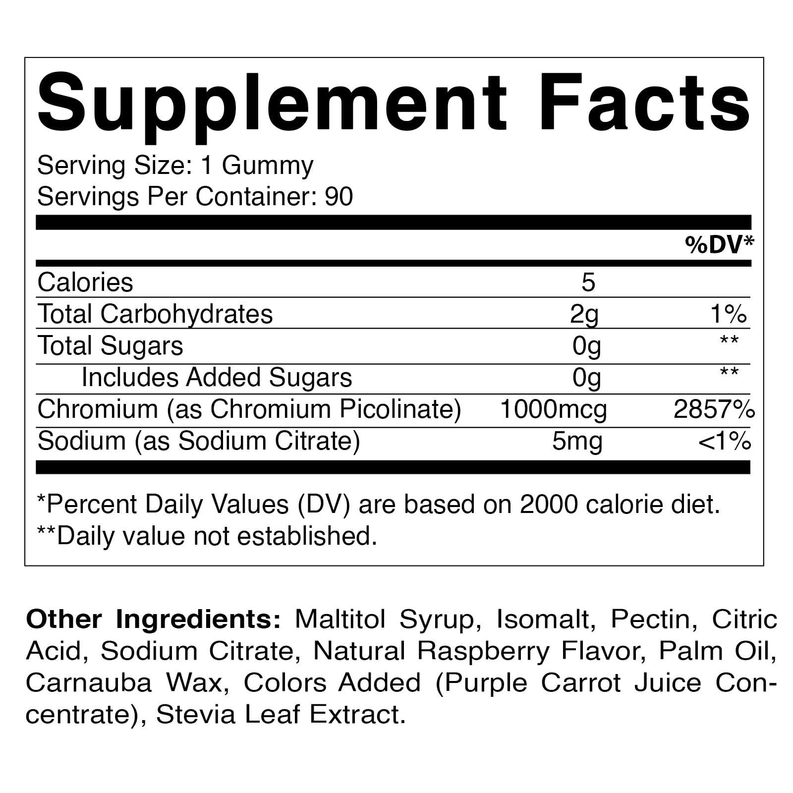 Vitamatic Chromium Picolinate 1000 mcg - 90 Gummies - High Potency Chromium Vitamatic buy supplements canada