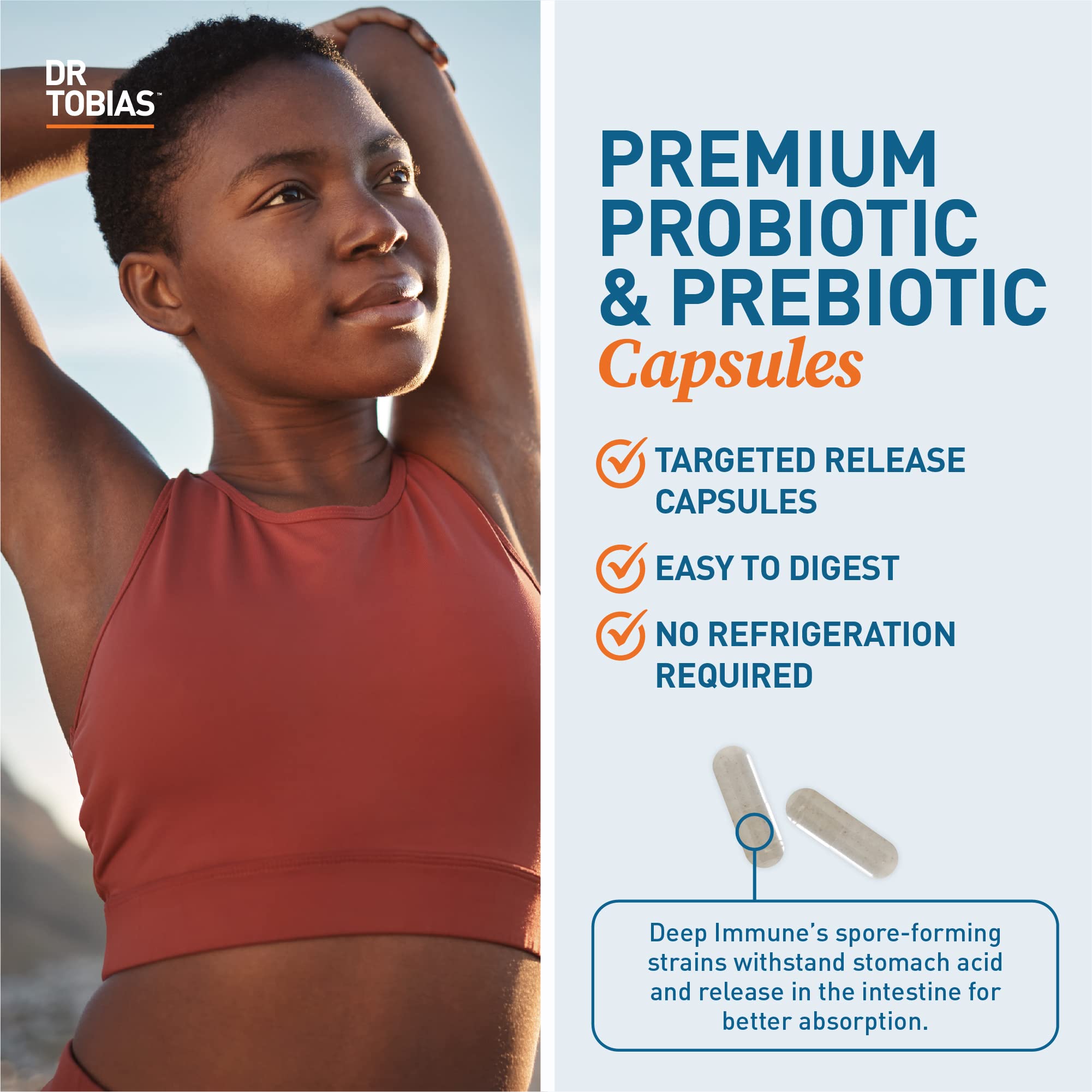 Dr. Tobias Deep Immune Probiotics & Prebiotics, 4.4 Billion CFU Probiotics for Women Dr. Tobias buy supplements canada