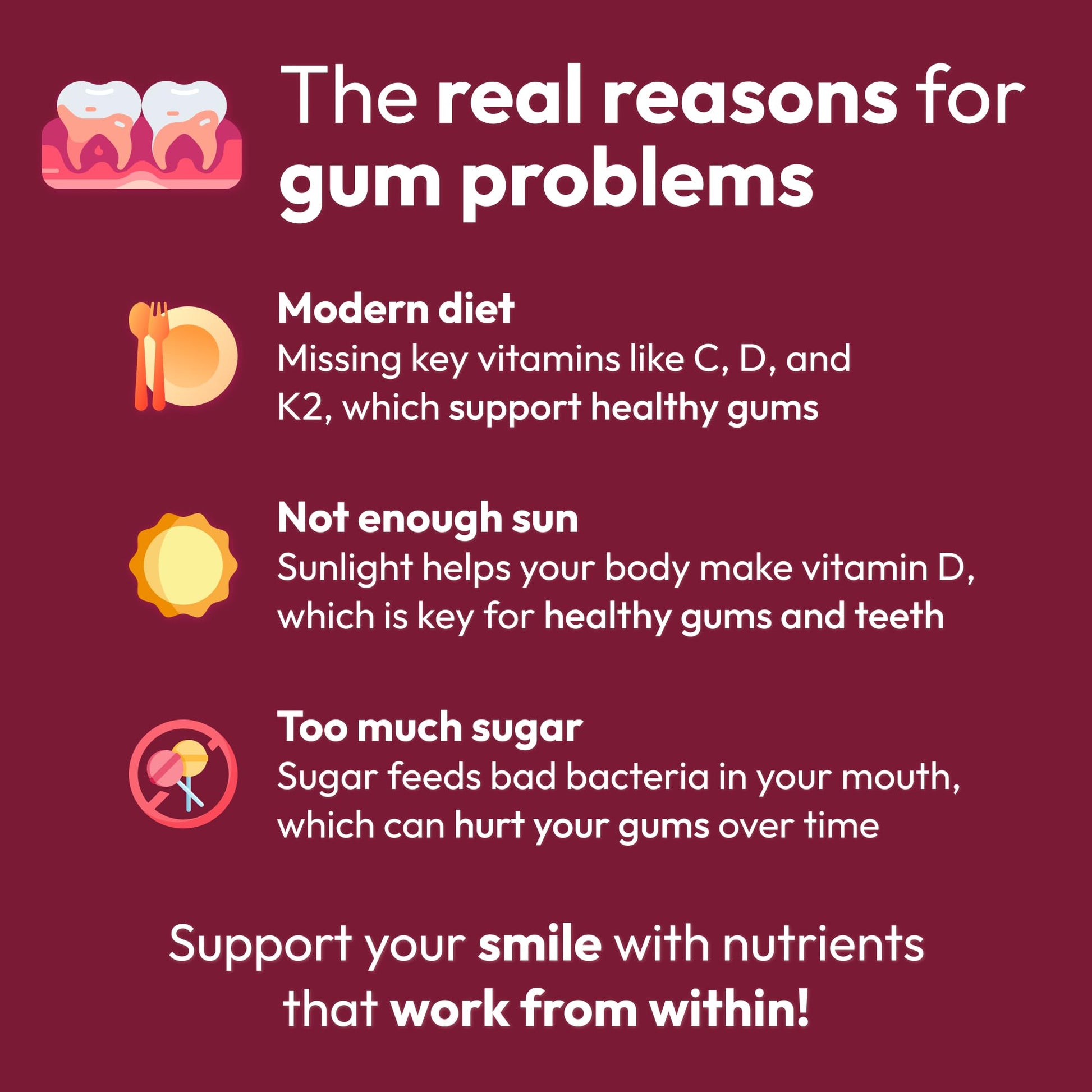 Strong Jaw Gum Restore - Gum Repair for Receding Gums | Teeth Magnesium Supplements, Oral Care, Remineralizing Dental Health Vitamins for Adults | 1 Month Supply, 180 Capsules, Made in USA Strong Jaw buy supplements canada