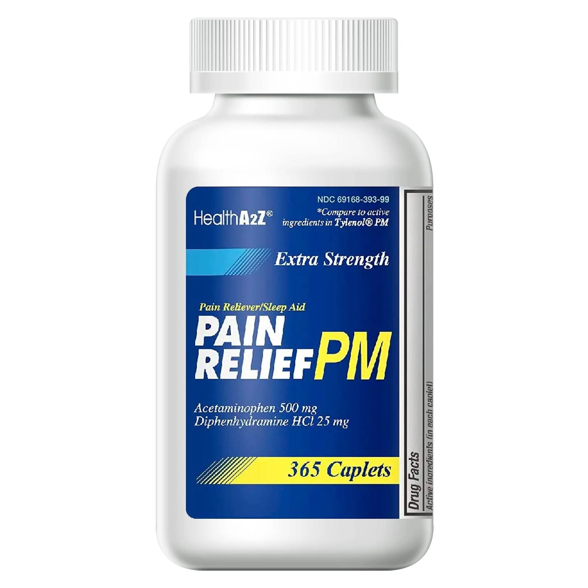 HealthA2Z® Extra Strength Pain Relief PM| Acetaminophen 500mg | Diphenhydramine 25mg | Pain Reliever & Nighttime Sleep Aid | (365 Count (Pack of 1)) HealthA2Z buy supplements canada