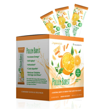 Youngevity ProJoba Pollen Burst™ - Clean Natural Energy Supplement w/Green Tea, Pollen Extract, GliSODin® - Increase Focus, Brain Boost, Endurance, Mental Clarity (30 Sticks) Youngevity buy supplements canada