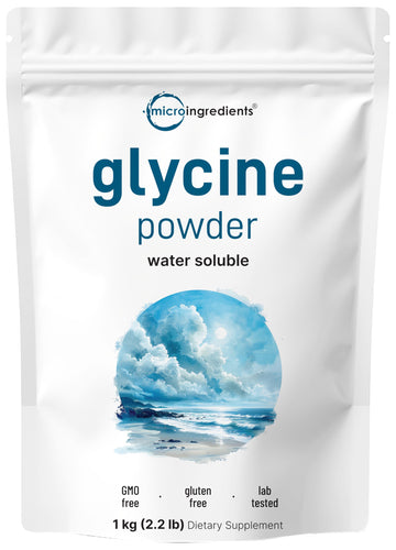 Micro Ingredients Glycine Powder, 1KG (2.2 Pounds), Glycine 1000mg Per Serving, Water Soluble and Products of USA Micro Ingredients buy supplements canada