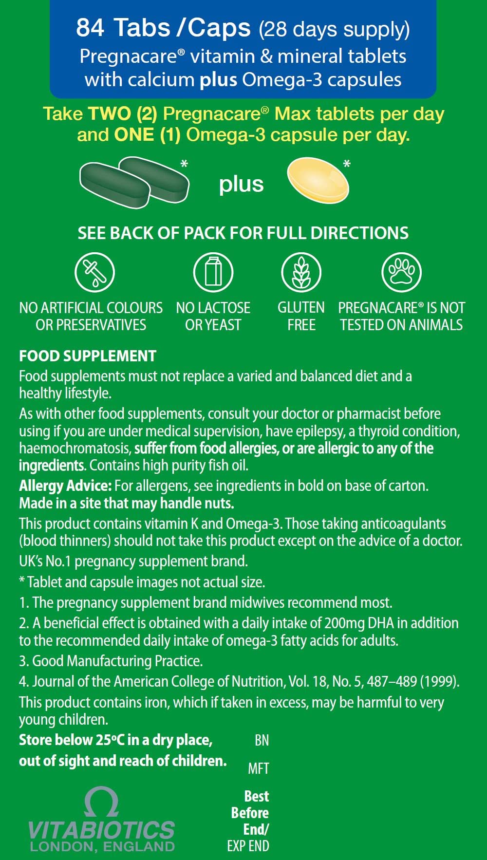 Pregnacare Max, White, 84 Count (Pack of 1) Pregnacare buy supplements canada