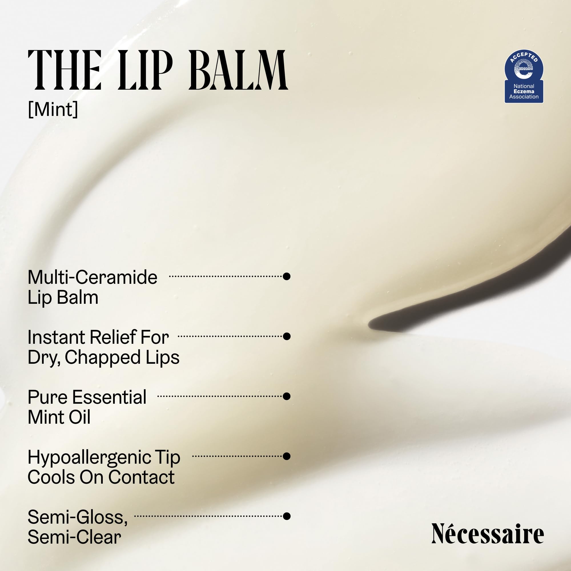 Nécessaire The Lip Balm | Hydrating Hyaluronic Acid Lip Balm for Women and Men, Mint Oil with Niacinamide + Essential Ceramides Nécessaire buy supplements canada