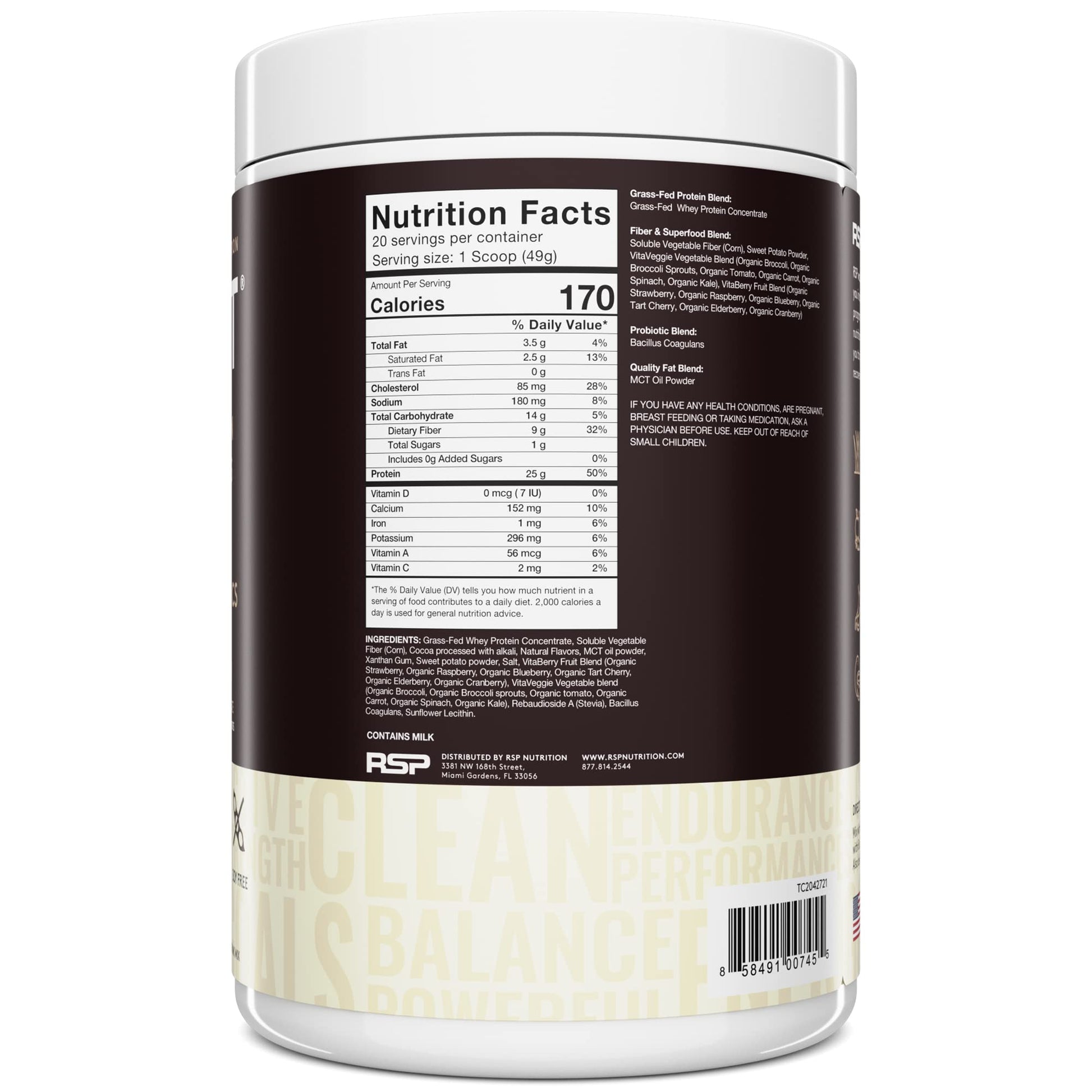 RSP NUTRITION TRUEFIT Protein Powder Meal Replacement Shake, 4.32 LB, Chocolate RSP NUTRITION buy supplements canada