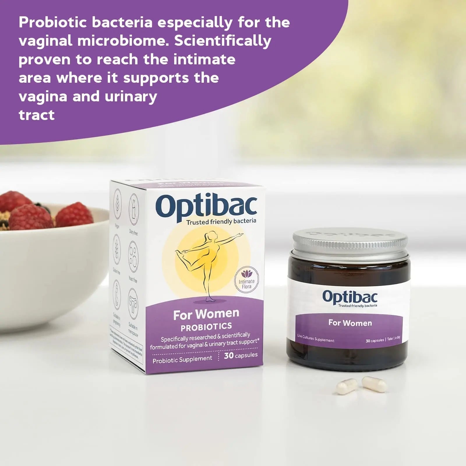 Optibac Probiotics for Women - Vegan Probiotic to Support Vagina Flora and Urinary Tract Health - 14 Capsules Optibac Probiotics buy supplements canada