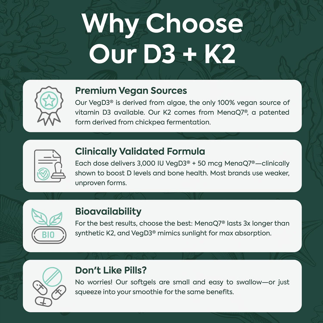 Organics Ocean Better D3 + K2-100% Organic VIT D3 and K2 Supplements with Maximum Bioavailability - Supports Bone Density, Calcium Balance Organics Ocean buy supplements canada