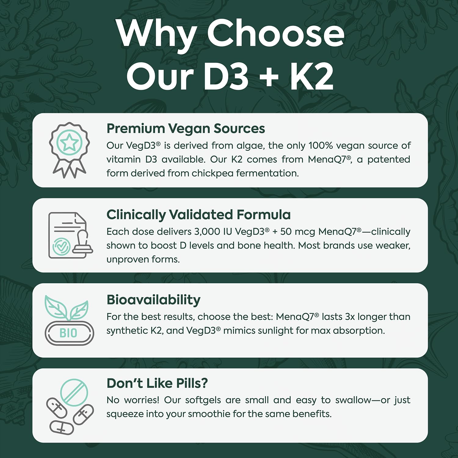 Organics Ocean Better D3 + K2-100% Organic VIT D3 and K2 Supplements with Maximum Bioavailability - Supports Bone Density, Calcium Balance Organics Ocean buy supplements canada
