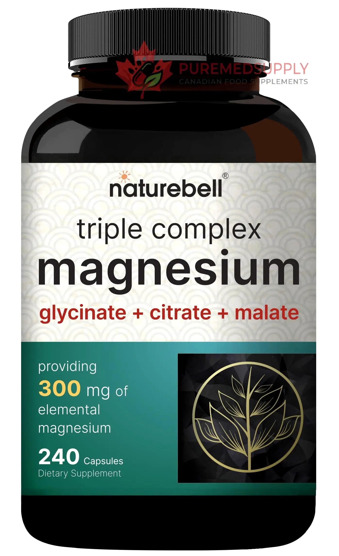 NatureBell Magnesium Complex for Women & Men 1,000mg Per Serving – 240 Capsules – Triple Magnesium Complex with Glycinate, Citrate & Malate – Chelated & Purified – Non‑GMO, Filler Free NatureBell buy supplements canada
