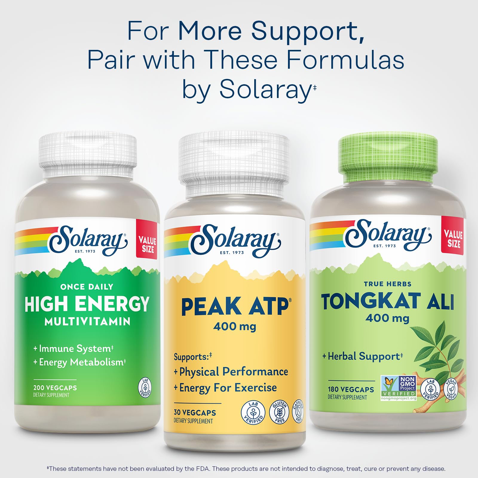 SOLARAY Peak ATP 400 mg - Physical Performance and Exercise Energy Supplements - Stim Free Pre Workout Pills - No Caffeine or Gluten - Lab Verified - 60-Day Guarantee - 30 Servings, 30 VegCaps SOLARAY buy supplements canada